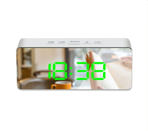 ReflectTime LED: Multifunction Mirror Clock with Digital Display & Alarm