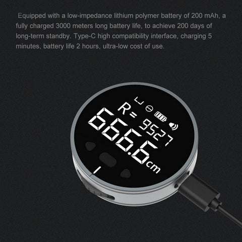 PocketMeasure Pro: Mini Digital Electronic Measuring Ruler (99m Range)