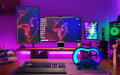Aura Hub Pro: 6-in-1 Smart Center - Wireless Charging, Immersive Sound, and Dynamic Ambient Light