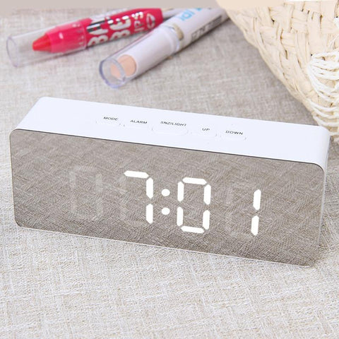 ReflectTime LED: Multifunction Mirror Clock with Digital Display & Alarm