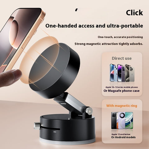 SecureHold Pro: Foldable Magnetic Vacuum Car Phone Mount for Effortless Navigation
