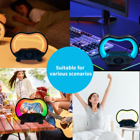 Aura Hub Pro: 6-in-1 Smart Center - Wireless Charging, Immersive Sound, and Dynamic Ambient Light