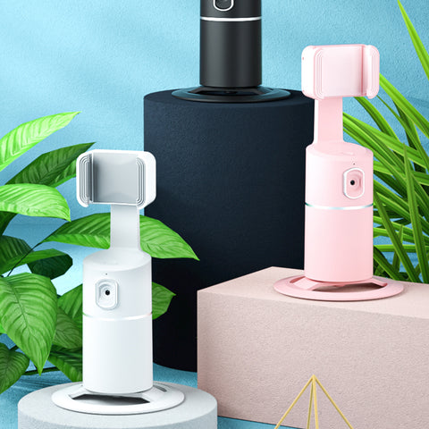 AutoTrack Pro: 360° Smart Face Tracking Phone Stand for Live Streaming & Vlogging