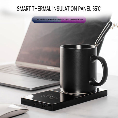 WarmCharge Duo: 2-in-1 Wireless Charging Mug Warmer for Coffee & Phone