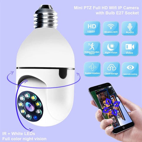 SeeBulb 360: 1080P WiFi Smart Bulb Camera with 4X Zoom, Two-Way Audio & Auto Tracking