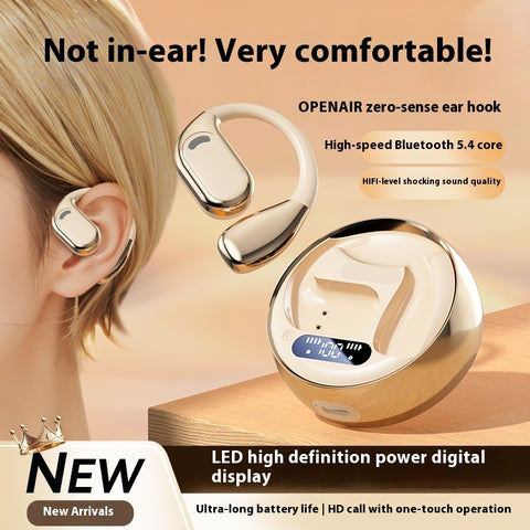 AirWave Freedom: Ultra-Long Battery Open-Ear Bluetooth Headset