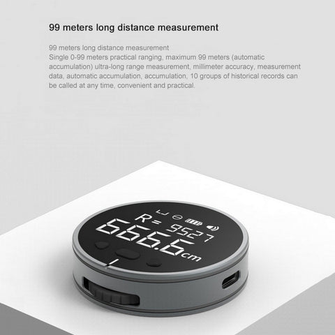 PocketMeasure Pro: Mini Digital Electronic Measuring Ruler (99m Range)
